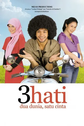 Görsel: TMDB 3 Hati Dua Dunia, Satu Cinta afişi
