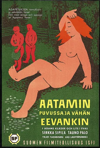 Aatamin puvussa ja vähän Eevankin afişi