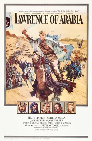 Görsel: Incorporates artwork by Howard Terpning / Kamu malı Arabistanlı Lawrence afişi