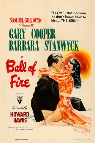 Görsel: "Copyright 1941 RKO Radio Pictures, Inc." / Kamu malı Ball of Fire afişi