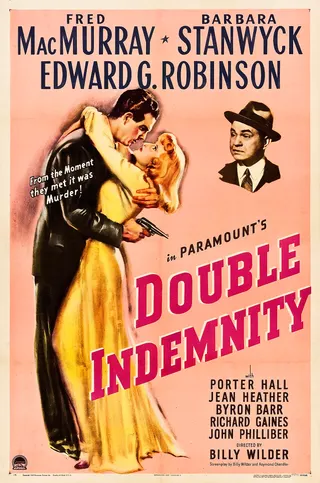 Görsel: "Copyright 1944 Paramount Pictures Inc." / Kamu malı Double Indemnity afişi