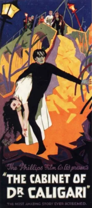 Görsel: Unknown authorUnknown author / Kamu malı Dr. Caligari'nin Muayenehanesi afişi