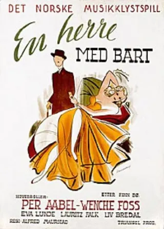 En herre med bart afişi