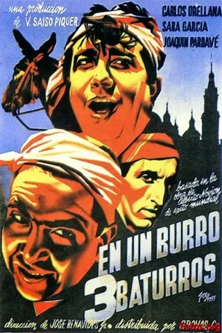 En un burro tres baturros afişi