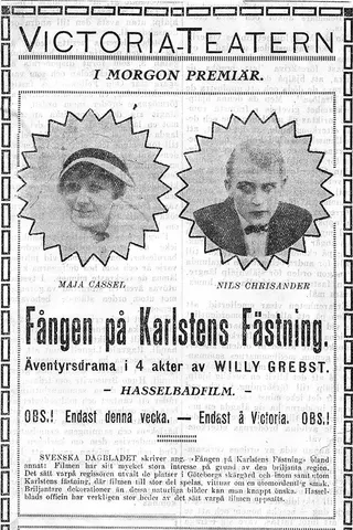 Fången på Karlstens fästning afişi