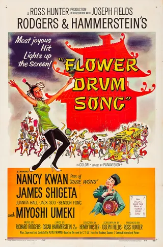 Görsel: "Copyright 1962 by Universal Pictures Co., Inc." / Kamu malı Flower Drum Song afişi