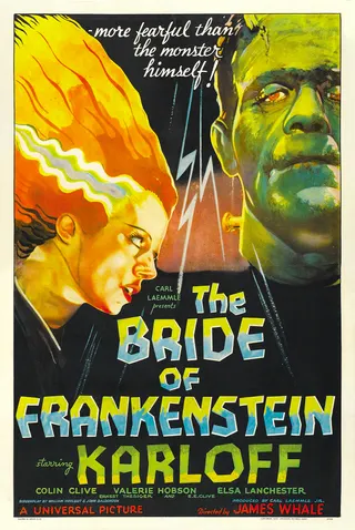 Görsel: "Copyright 1935 Universal Pictures." / Kamu malı Frankenstein'ın Gelini afişi