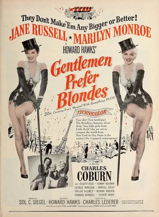 Görsel: 20th Century Fox / Kamu malı Gentlemen Prefer Blondes afişi