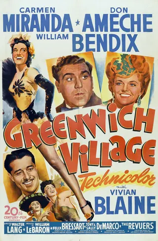 Görsel: This work is in the public domain because it was published in the United States between 1931 and 1963, and although there may or may not have been a copyright notice, the copyright was not renewed. Fo / Kamu malı Greenwich Village afişi