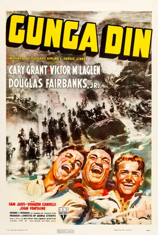 Görsel: "Copyright 1938 RKO Radio Pictures Inc." / Kamu malı Gunga Din afişi