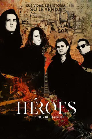 Görsel: TMDB Héroes. Silencio y Rock & Roll afişi