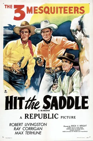 Görsel: Republic Pictures / Kamu malı Hit the Saddle afişi