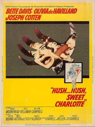Görsel: "Copyright 1964 by Twentieth Century–Fox Film Corp." / Kamu malı Hush...Hush, Sweet Charlotte afişi