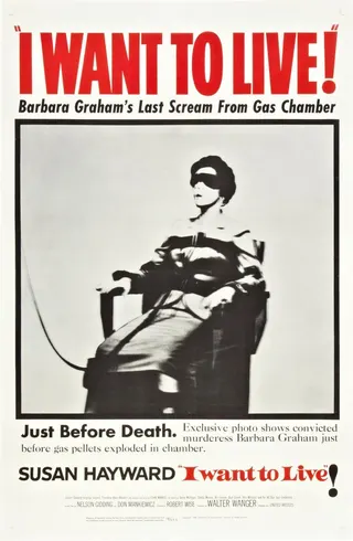 Görsel: "Copyright 1958 by United Artists" / Kamu malı I Want To Live afişi