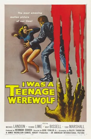 Görsel: Reynold Brown / Kamu malı I Was a Teenage Werewolf afişi