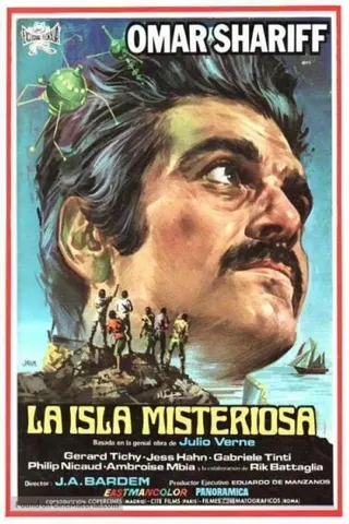 La Isla misteriosa y el capitán Nemo afişi