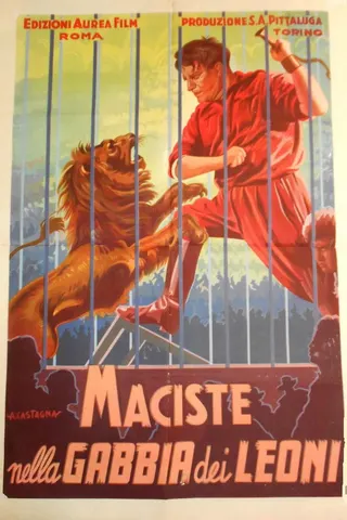Görsel: TMDB Maciste in the Lion's Cage afişi