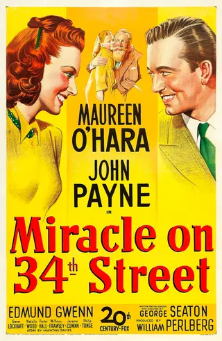 Görsel: "Copyright 1947 by Twentieth Century–Fox Film Corp." / Kamu malı Miracle on 34th Street afişi