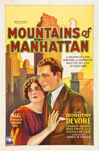 Görsel: Otis Lithography Co., Gotham Productions / Kamu malı Mountains of Manhattan afişi