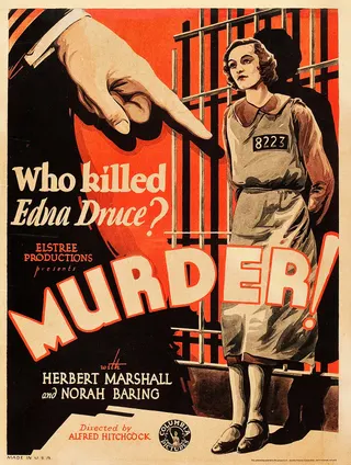 Görsel: Columbia Pictures Corporation / Kamu malı Murder! afişi