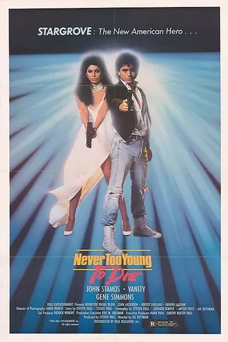 Görsel: TMDB Never Too Young to Die afişi