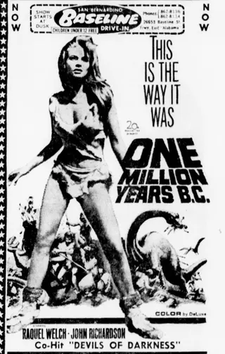 Görsel: Warner-Pathé Distributors / Kamu malı One Million Years B.C. afişi