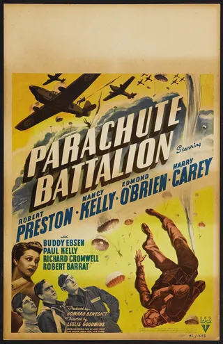 Görsel: RKO Pictures / Kamu malı Parachute Battalion afişi