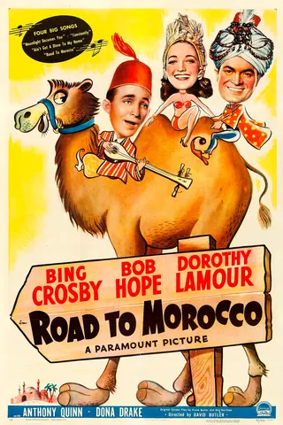 Görsel: "Copyright 1942 Paramount Pictures Inc." / Kamu malı Road to Morocco afişi