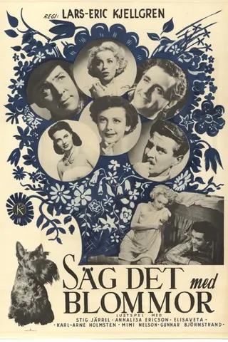 Säg det med blommor afişi