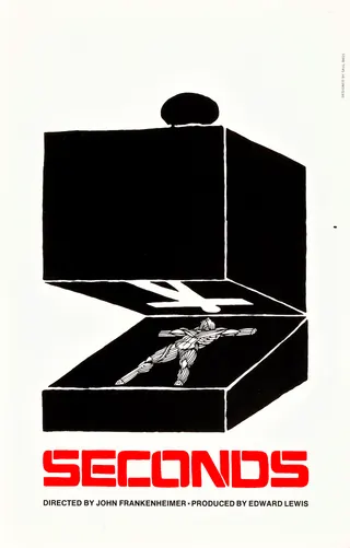 Görsel: Designed by Saul Bass. Printed and distributed in a limited edition by Art Krebs Screen Studio. / Kamu malı Seconds afişi