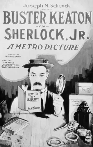 Görsel: Unknown authorUnknown author / Kamu malı Sherlock, Jr. afişi