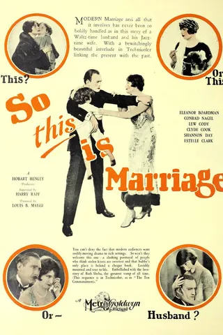 So This Is Marriage? afişi
