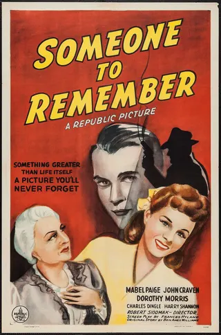 Görsel: Republic Pictures / Kamu malı Someone to Remember afişi