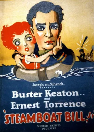 Görsel: Unknown authorUnknown author / Kamu malı Steamboat Bill Jr. afişi