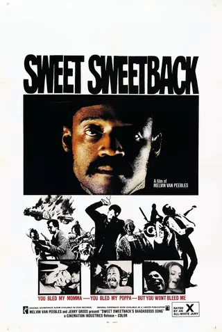 Görsel: Employee(s) of Cinemation Industries / Kamu malı Sweet Sweetback's Baadasssss Song afişi