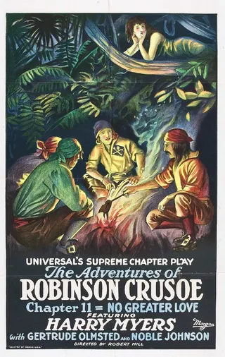 Görsel: Universal Film Manufacturing Company / Kamu malı The Adventures of Robinson Crusoe afişi