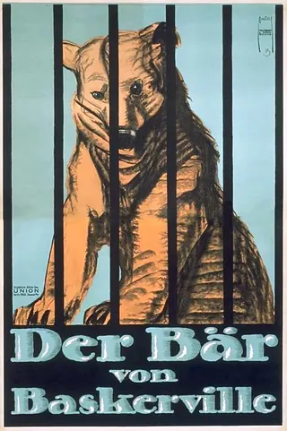 Görsel: Ernst Deutsch (Ernst Dryden) / Kamu malı The Bear of the Baskervilles afişi