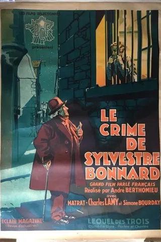 Görsel: TMDB The Crime of Sylvestre Bonnard afişi