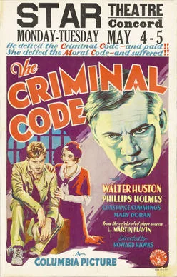 Görsel: Columbia Pictures / Kamu malı The Criminal Code afişi