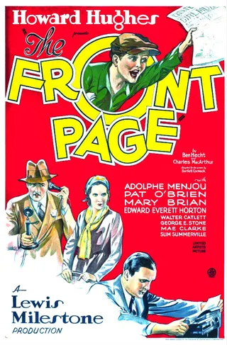 Görsel: United Artists / Kamu malı The Front Page afişi