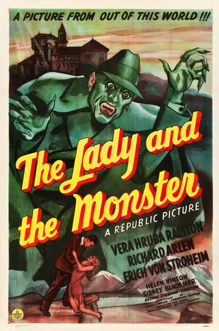 Görsel: Republic Pictures, Morgan Litho Co. / Kamu malı The Lady and the Monster afişi