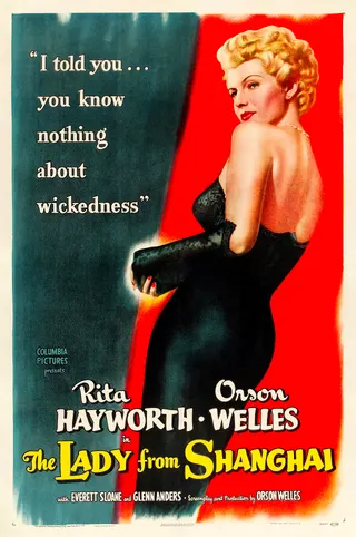 Görsel: "Copyrighted by Columbia Pictures Corp., New York, N. Y. 1947" / Kamu malı The Lady from Shanghai afişi