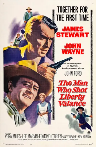 Görsel: "Copyright © 1962 Paramount Pictures Corporation and John Ford Productions, Inc." / Kamu malı The Man Who Shot Liberty Valance afişi