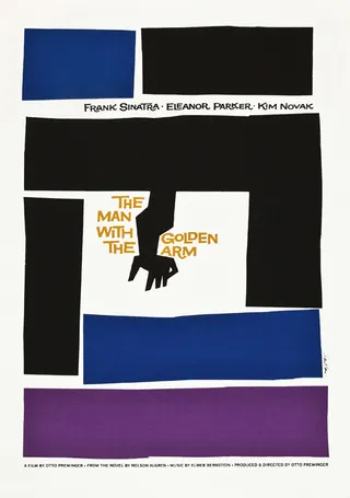 Görsel: Saul Bass / Kamu malı The Man With The Golden Arm afişi