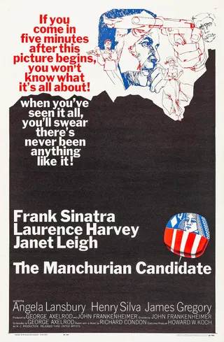 Görsel: "Copyright © 1962 United Artists Corporation" / Kamu malı The Manchurian Candidate afişi