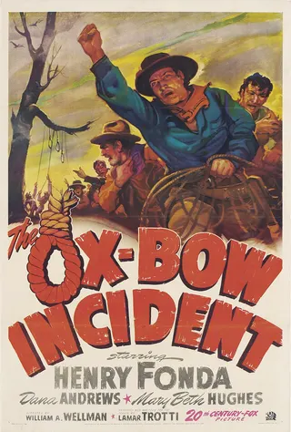 Görsel: "Copyright 1942 Twentieth Century–Fox Corp." / Kamu malı The Ox-Bow Incident afişi
