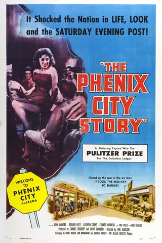 Görsel: Distributed by Allied Artists Pictures. / Kamu malı The Phenix City Story afişi