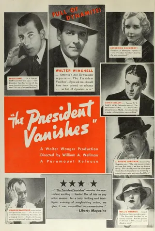 Görsel: TMDB The President Vanishes afişi
