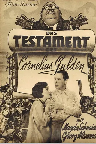 Görsel: TMDB The Testament of Cornelius Gulden afişi