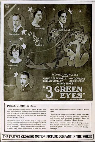 Görsel: TMDB Three Green Eyes afişi